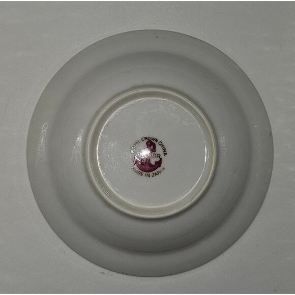 Set of 2 Royal Crown China Anchor Girl Portrait Bowls Gold Trim Japan Vintage - Picture 2 of 2